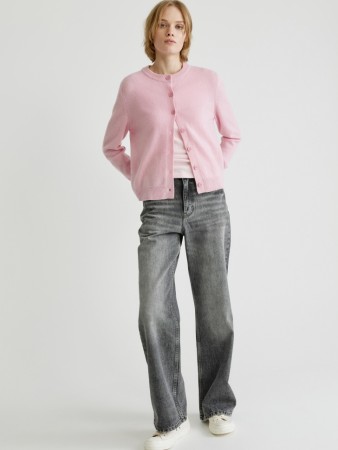 джинсы 411 wide leg из органического хлопка - женская одежда удлиненная 