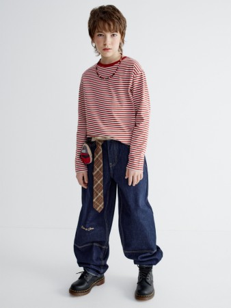 джинсы багги с вышивкой для мальчиков фотография