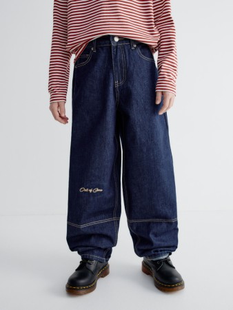 джинсы багги с вышивкой для мальчиков фотография