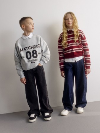 джинсы baggy с лампасами для мальчиков фотография