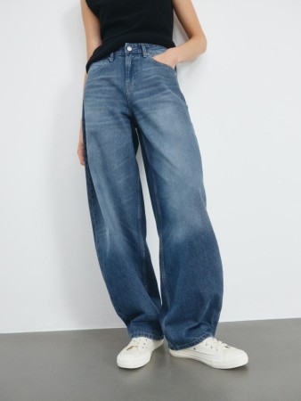 джинсы balloon fit - женская одежда российская 