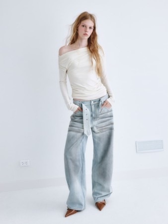 джинсы barrel с ремнем из линейки  young - одежда, обувь и аксессуары для старшеклассников