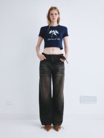 джинсы barrel с ремнем из линейки  young - одежда, обувь и аксессуары для старшеклассников