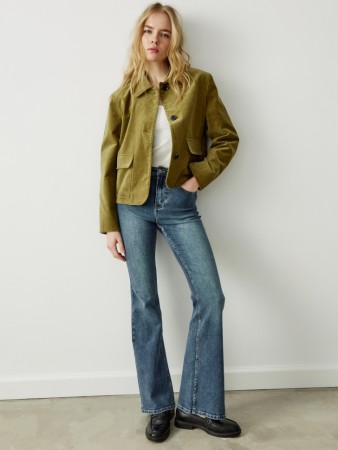 джинсы клеш с высокой посадкой - женские джинсы для взрослых 