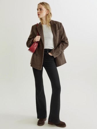 джинсы клеш с высокой посадкой - женские джинсы для взрослых 