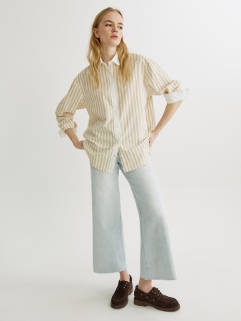 джинсы кюлоты 405 с необработанным краем - женские джинсы