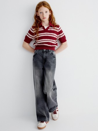 джинсы loose fit для девочек из коллекции  archive - детская одежда, обувь и аксессуары для всех возрастов из денима 