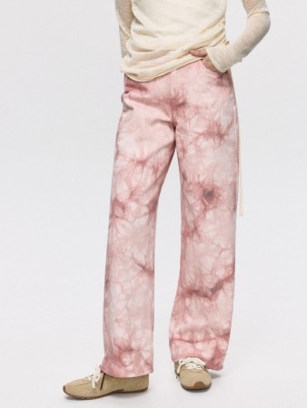 джинсы loose straight с тай-дай эффектом - женская одежда, обувь и аксессуары из твила 
