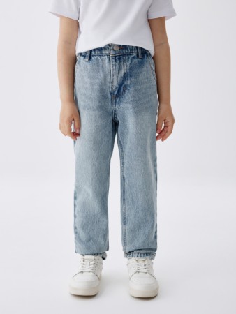джинсы mom fit на резинке для девочек фотография