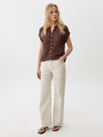 джинсы прямые со средней посадкой из смесового модала - женские джинсы из модала 