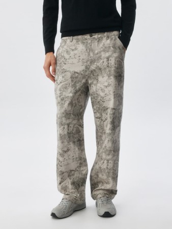 джинсы relaxed fit с принтом - мужская одежда из денима 