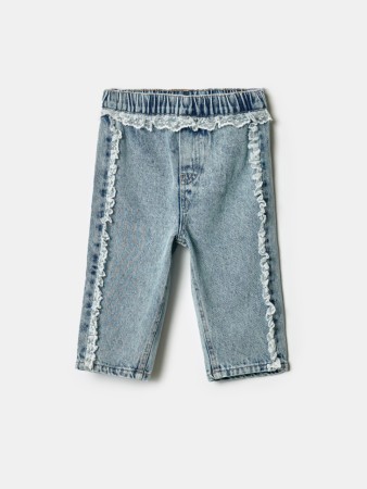 джинсы с кружевными оборками для малышей фотография