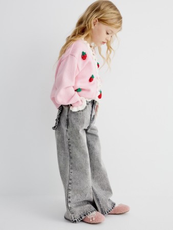 джинсы wide leg для девочек - детская одежда, обувь и аксессуары для всех возрастов с поясом 