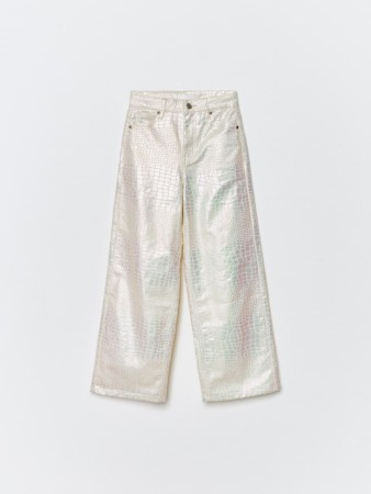 джинсы wide leg с анималистичным принтом для девочек - детская одежда, обувь и аксессуары для всех возрастов широкая 