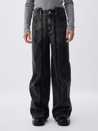 джинсы wide leg с декоративными швами для девочек - детская одежда, обувь и аксессуары для всех возрастов клеш 