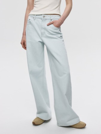 джинсы wide leg с патчем по мотивам картины джакомо кваренги - джинсы и брюки из денима 
