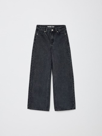 джинсы wide leg со стразами для девочек - детская одежда, обувь и аксессуары для всех возрастов на высокой посадке 