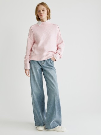 джинсы wide leg со стрелками фотография