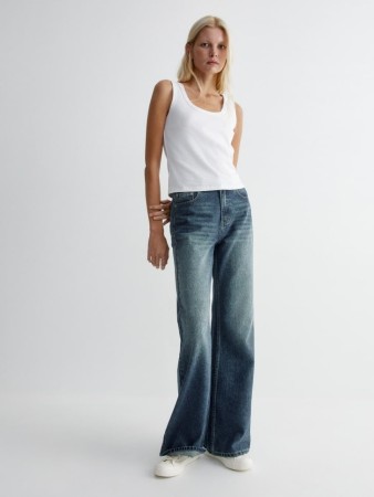 джинсы wide leg tall - женская одежда на пуговицах 