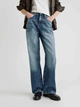 джинсы wide leg - женская одежда джинсовая 