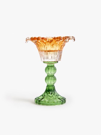 фигурный подсвечник из стекла - товары для дома