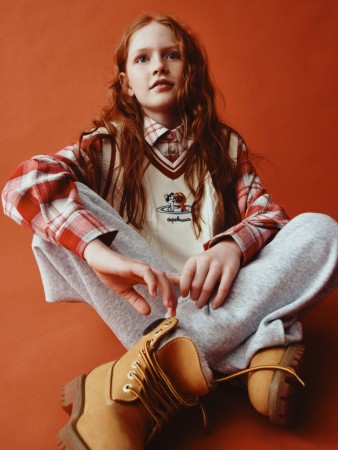 фланелевая рубашка оверсайз в клетку для девочек - блузы и рубашки для девочек 