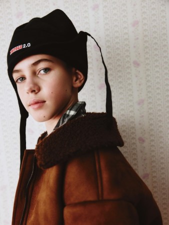 флисовая шапка с завязками для мальчиков - аксессуары для мальчиков 