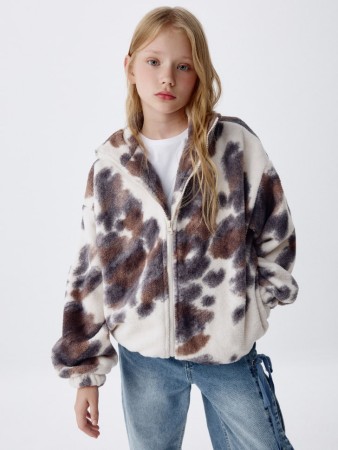 флисовая толстовка с коровьим принтом для девочек - толстовки для девочек 