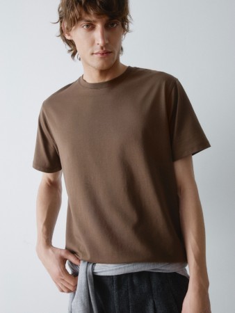 футболка adam slim fit базовая - мужская одежда однотонная 