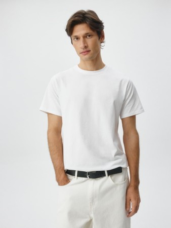 футболка adam slim fit базовая - мужские футболки и поло однотонные 