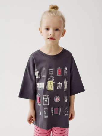 футболка для девочек из коллекции art people с «обществом юных архитекторов» - детская одежда российская 