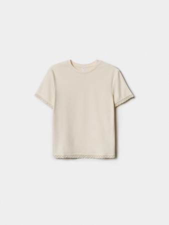 футболка из интерлока с ажурной окантовкой фотография