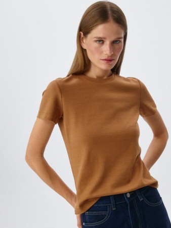 футболка из интерлока - женские футболки и поло приталенные 