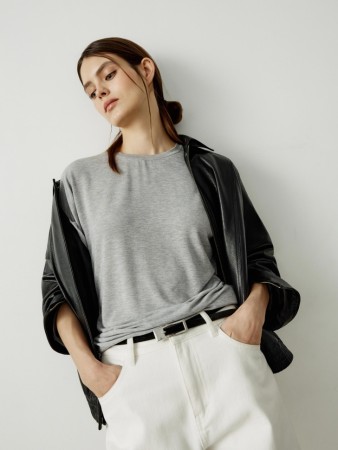 футболка из смесового тенселя с содержанием шерсти - женские футболки российские 