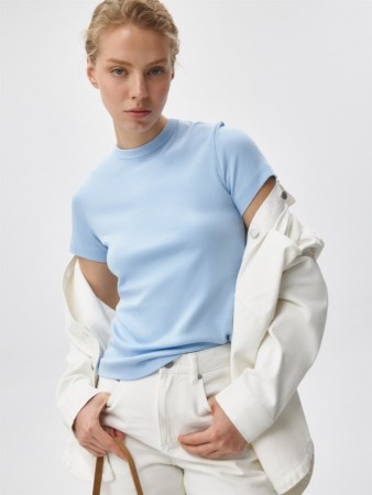 футболка kira slim fit - женская одежда, обувь и аксессуары в рубчик 