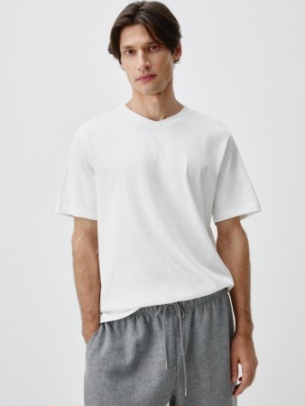 футболка mark regular fit базовая - мужские футболки и поло прямые 