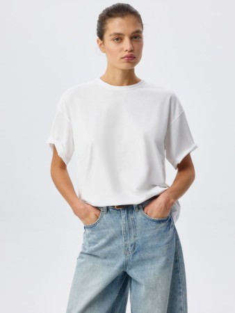 футболка mira oversize fit - офферы хлопковые 