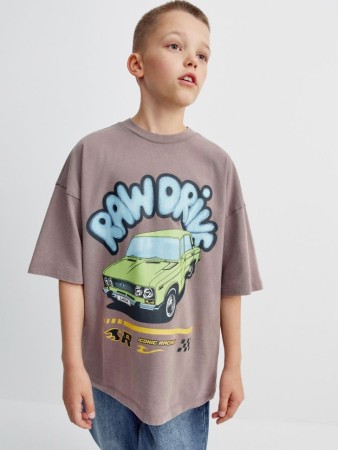 футболка оверсайз для мальчиков из коллекции  × lada - детская одежда, обувь и аксессуары для всех возрастов трикотажная 