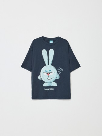 футболка оверсайз для мальчиков с принтом  x смешарики - детская одежда, обувь и аксессуары для всех возрастов трикотажная 