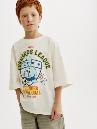 футболка оверсайз для мальчиков с принтом  x смешарики - детские футболки и поло