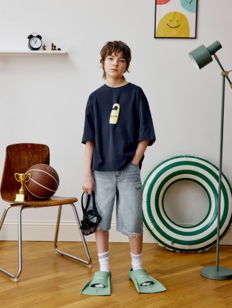 футболка оверсайз для мальчиков с принтом  x яндекс путешествия - детская одежда, обувь и аксессуары