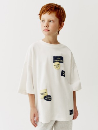 футболка оверсайз для мальчиков с принтом  x яндекс путешествия - детская одежда, обувь и аксессуары