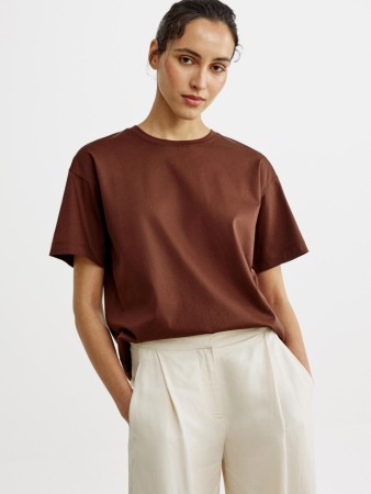 футболка оверсайз из интерлока премиум качества - женские футболки в рубчик 