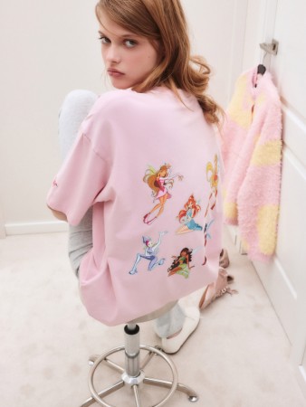 футболка оверсайз из коллекции  young × winx - детская одежда, обувь и аксессуары