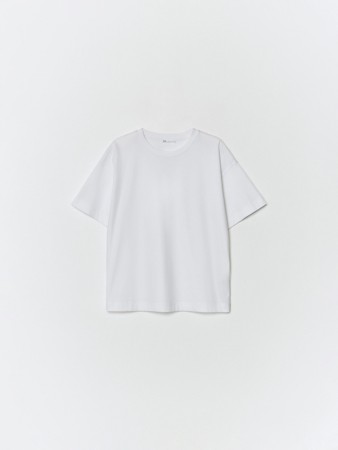 футболка оверсайз из мерсеризованного хлопка - женские футболки и поло в рубчик 