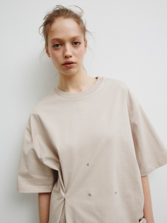 футболка оверсайз с кнопками из линейки  young - детская одежда российская 