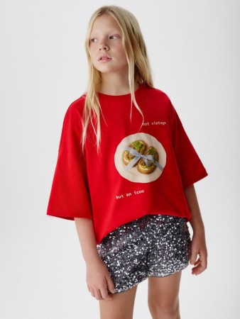 футболка оверсайз с новогодним принтом для девочек - детская одежда, обувь и аксессуары для всех возрастов российская 