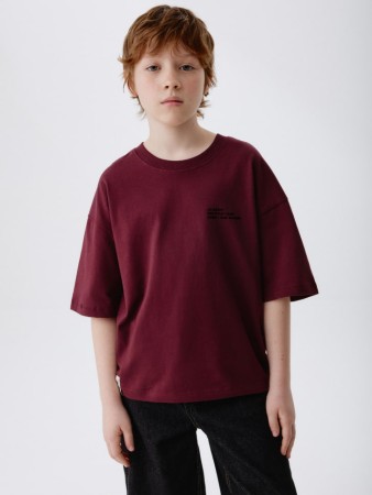 футболка оверсайз с новогодним принтом для мальчиков фотография