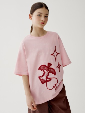 футболка оверсайз с принтом аниме для девочек - детская одежда, обувь и аксессуары для всех возрастов