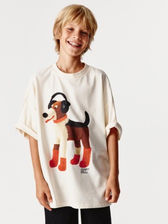 футболка оверсайз с принтом детская - детская одежда, обувь и аксессуары для всех возрастов с круглым вырезом 